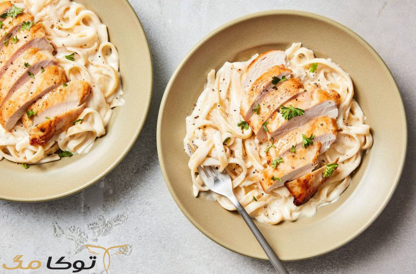 طرز تهیه پاستا چیکن آلفردو
