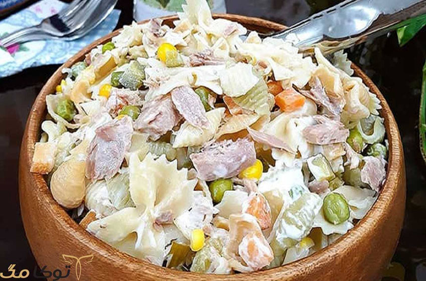معرفی انواع سالاد، طرز تهیه سالاد پاستا