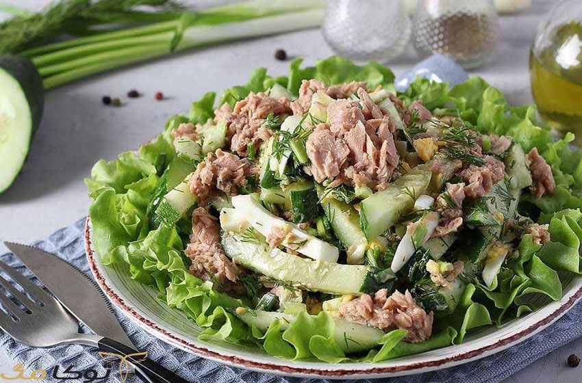 معرفی انواع سالاد، طرز تهیه سالاد تن ماهی 