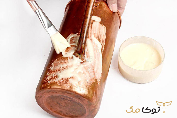 تمیز کردن ظروف مسی با ترکیب سرکه، نمک، آرد