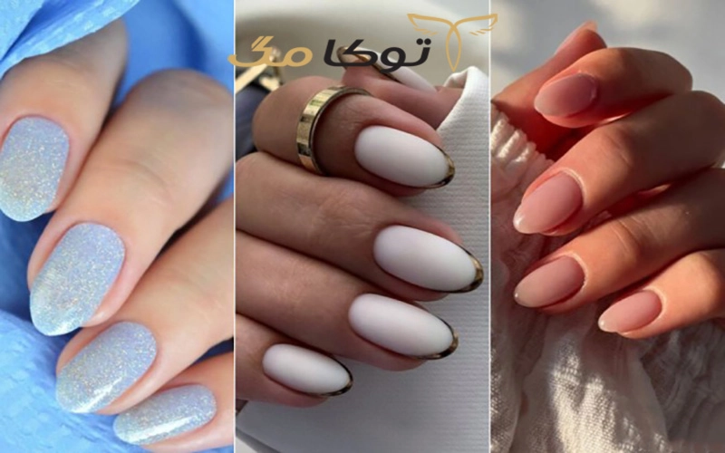 طرح ناخن بادامی مناسب پاییز