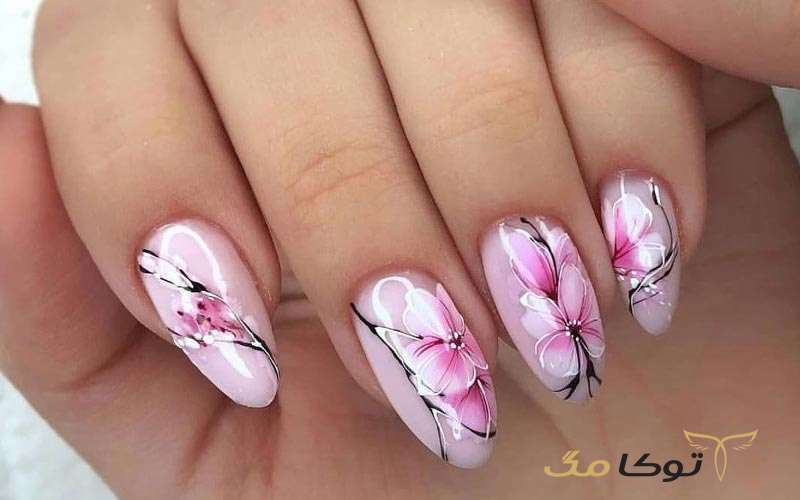 شکوفه های بهاری برای طرح های ناخن بهاری
