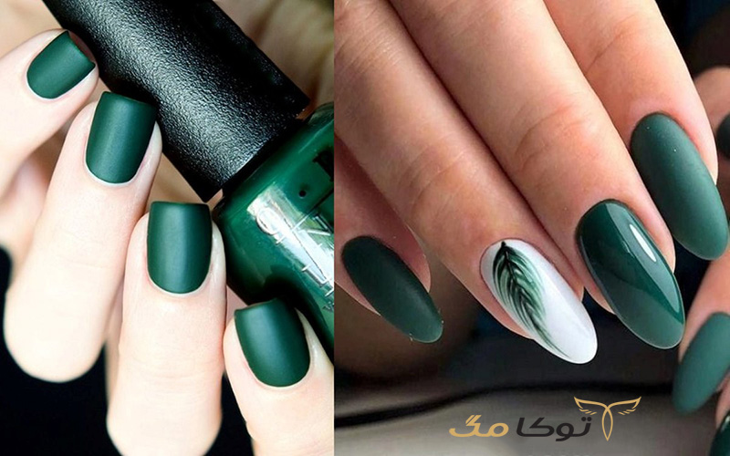 لاک سبز برای ناخن تابستان